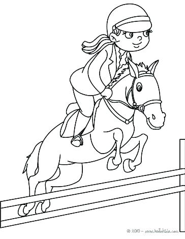 364x470 Horse Jumping Coloring Pages Show Jumper In Colored Pencil Horse