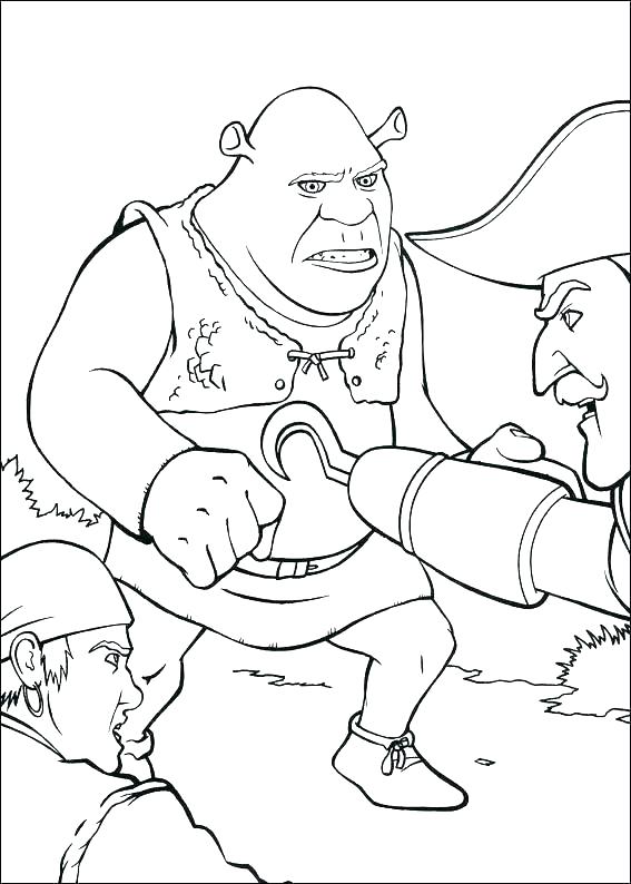 567x794 Shrek Coloring Pages