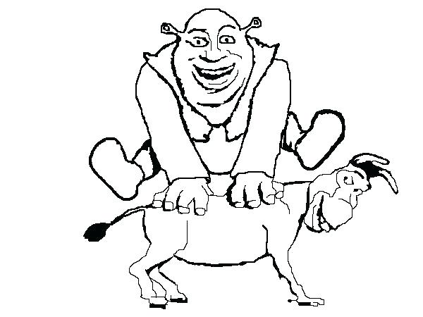 600x450 Shrek Coloring Pages Coloring Pages With Costume Birthday Party