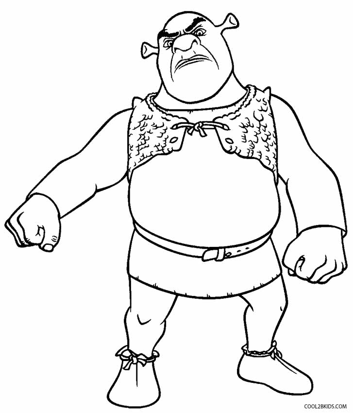 727x850 Printable Shrek Coloring Pages For Kids