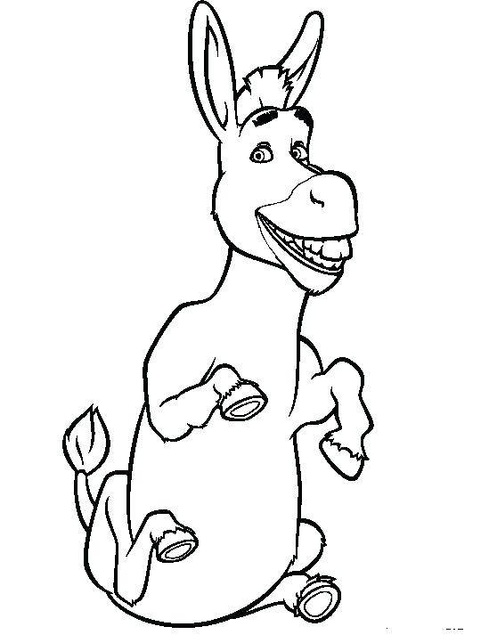 549x722 Shrek Coloring Pages Page Donkey Smile For Kids Printable