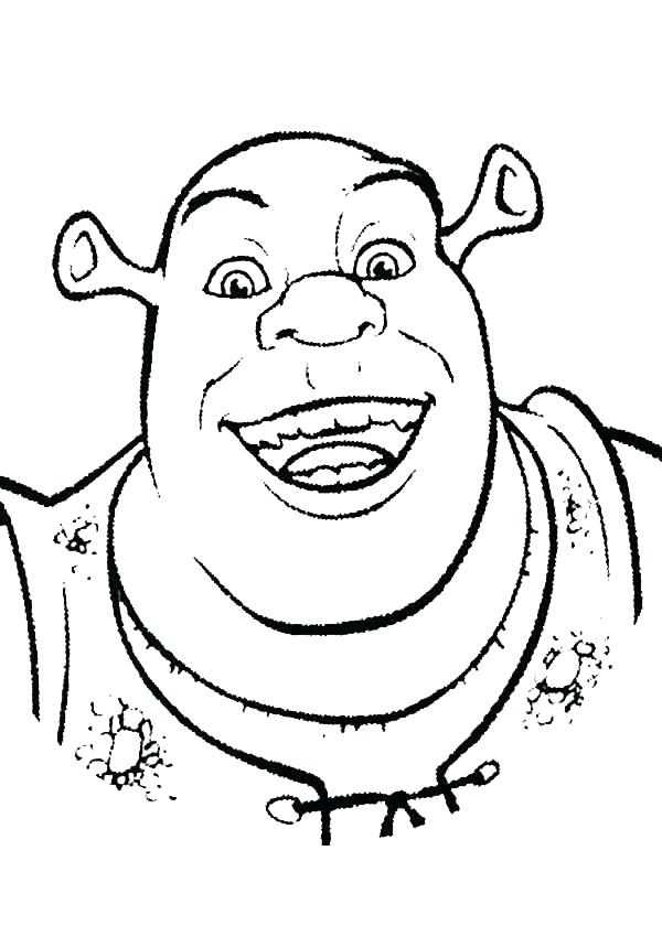 600x840 Shrek Coloring Page Coloring Page Is Smiling Coloring Page