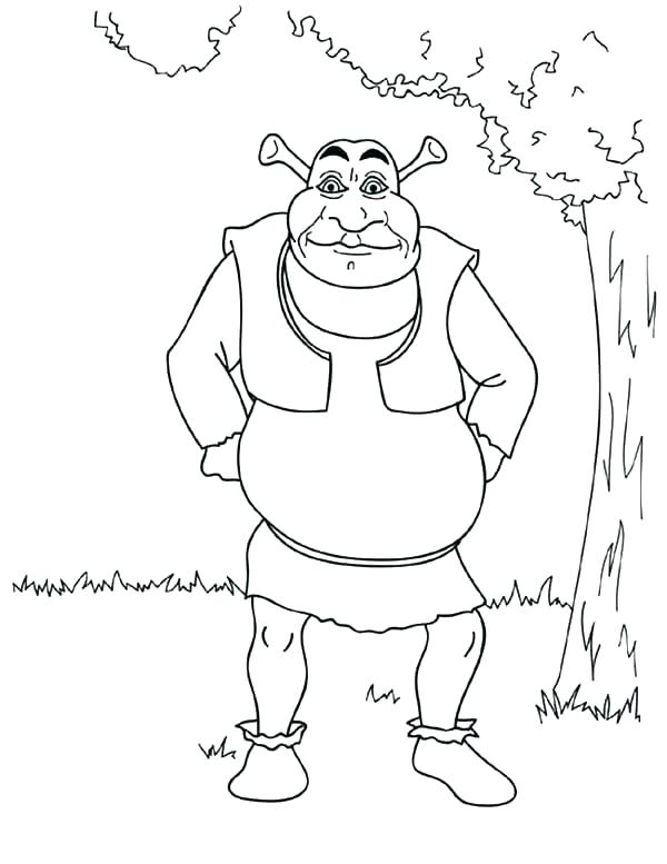 600x777 Shrek Coloring Page Coloring Pages Coloring Page Drawing