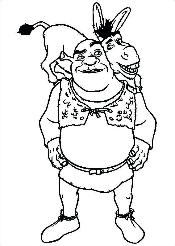 567x794 Shrek Coloring Pages Coloring Pages Donkey And A Shrek Coloring