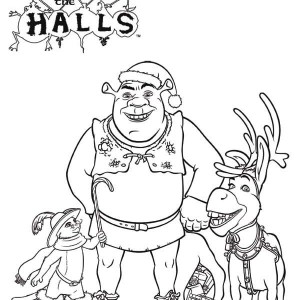 300x300 Donkey Coloring Pages For Christmas