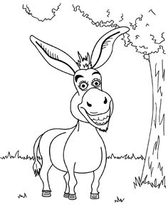 236x305 Donkey Happy Shrek Coloring Pages Donkey, Kids Net