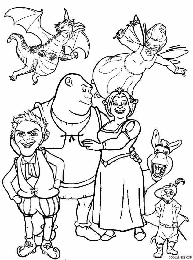 632x850 Printable Shrek Coloring Pages For Kids