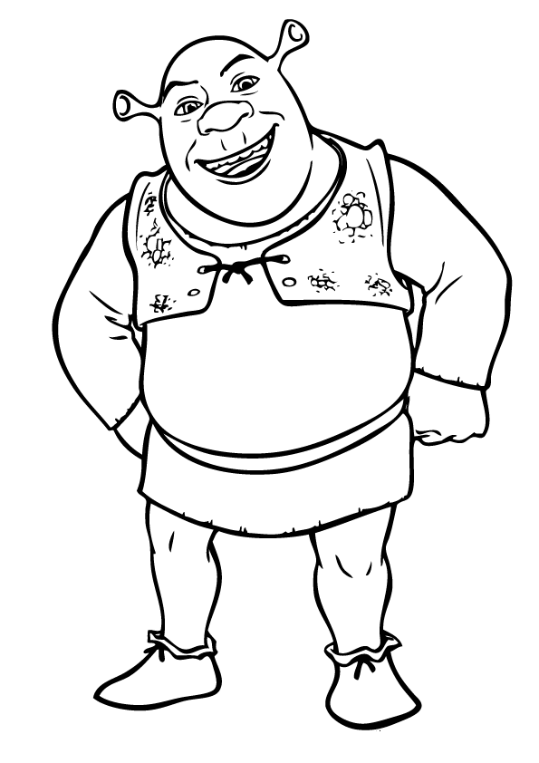 595x842 Shrek Coloring Pages