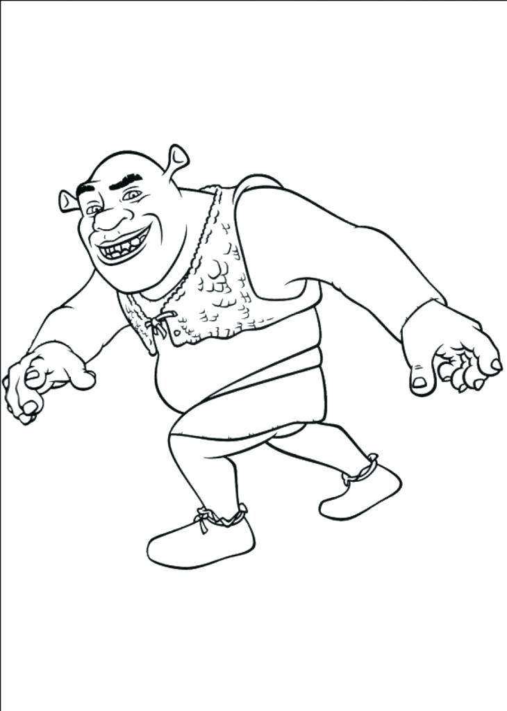730x1024 Shrek Dragon Colouring Pages Gingerbread Man Coloring Page