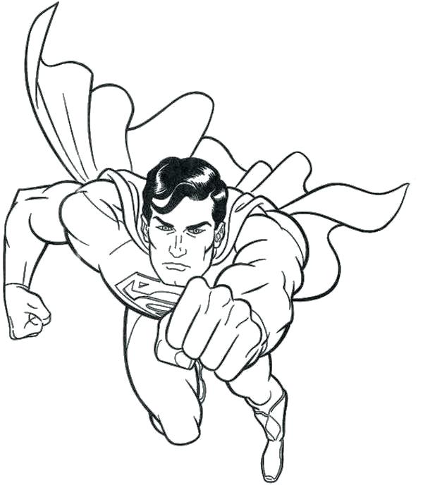 600x705 Super Man Coloring Pages Handsome Superman Coloring Page Superman