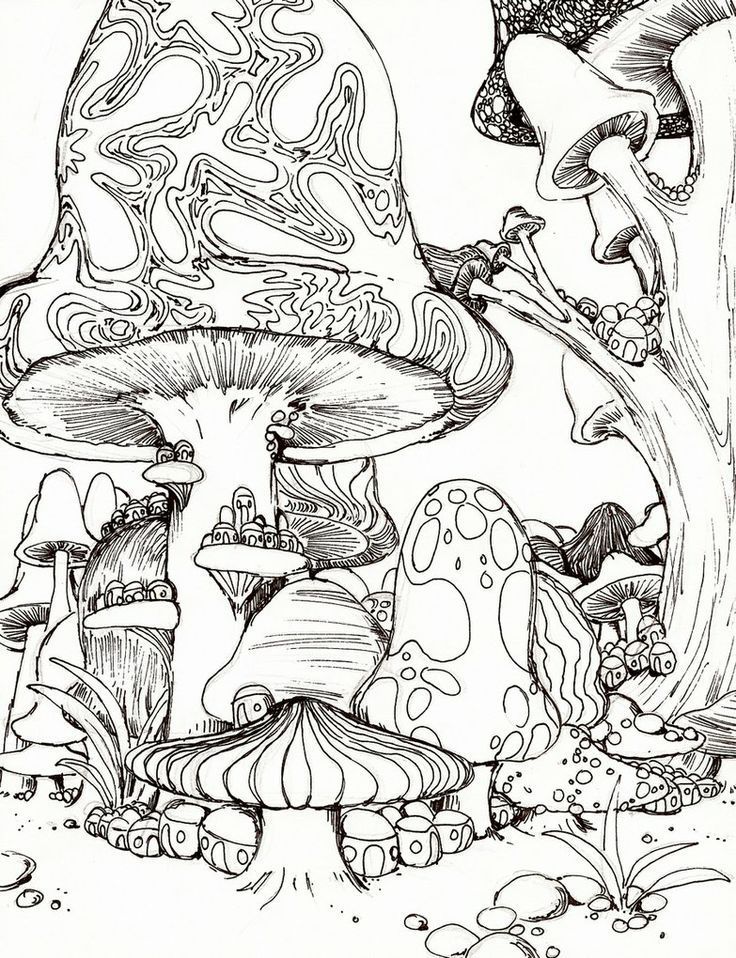 736x958 Psychedelic Mushroom Coloring Pages American Hippie Ltbgtcoloringlt