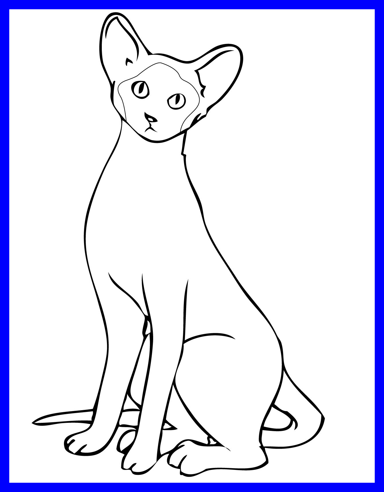 1339x1714 Siamese Cat Coloring Pages
