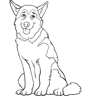 380x400 Siberian Husky Coloring Pages Husky Coloring Pages For Husky