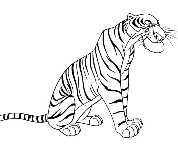 600x497 Coloring Pages Tiger