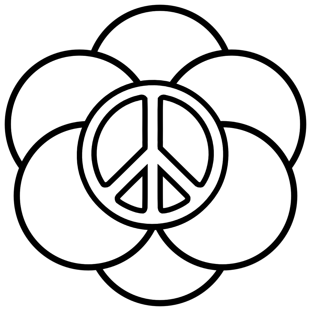 1024x1024 Peace Sign Coloring Pages