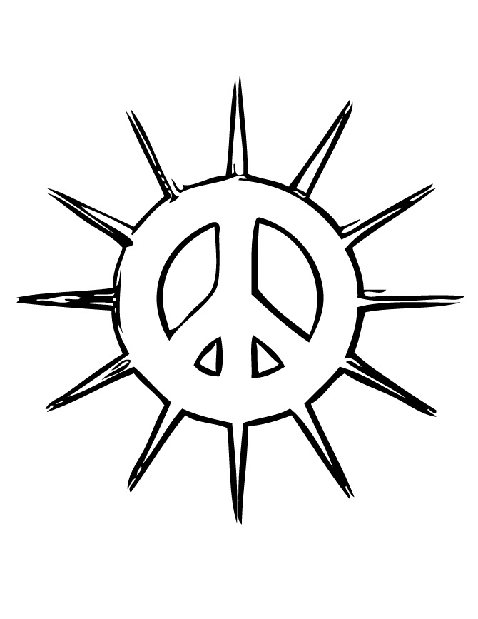 670x867 Wonderful Looking Peace Sign Coloring Pages Adult Cool For Adults