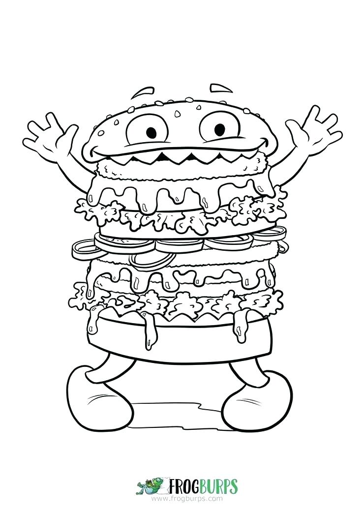 736x1041 Monster Coloring Pages Silly Coloring Pages Silly Burger Monster