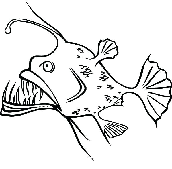 600x592 Silly Coloring Pages Angler Fish Silly Shaped Coloring Pages Funny