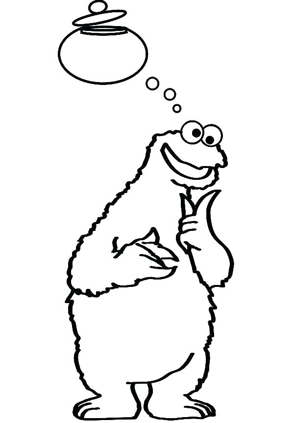 600x861 Cookie Monster Coloring Page Cookie Monster Silly Face Coloring