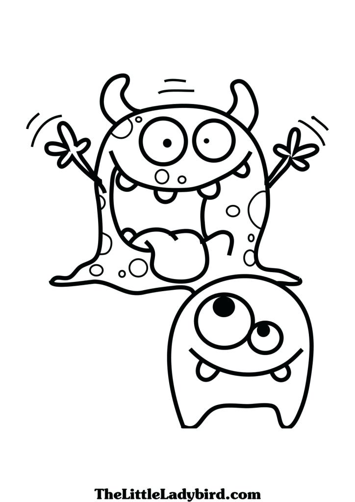 724x1024 Silly Monster Coloring Pages Birthday Monster Coloring Pages