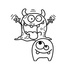 230x230 Monster Coloring Links For Young Children