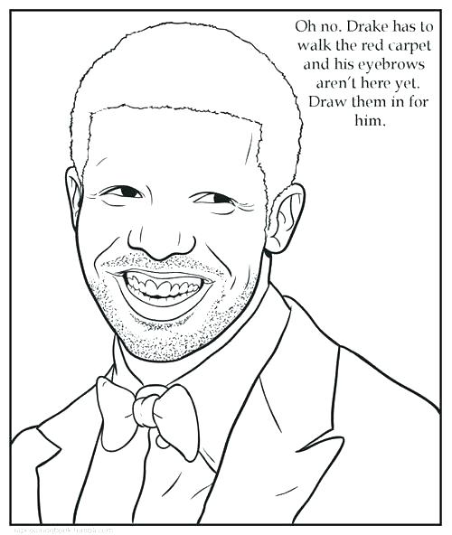 500x592 Silly Monster Coloring Sheets Pages Funny Printable Drake Print