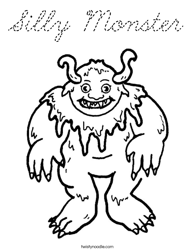 685x886 Silly Monster Coloring Pages