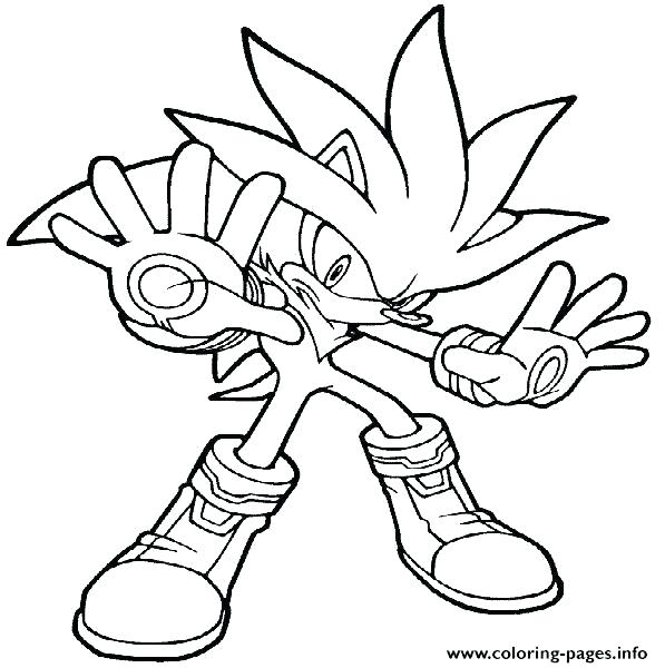 597x600 Sonic Coloring Pages