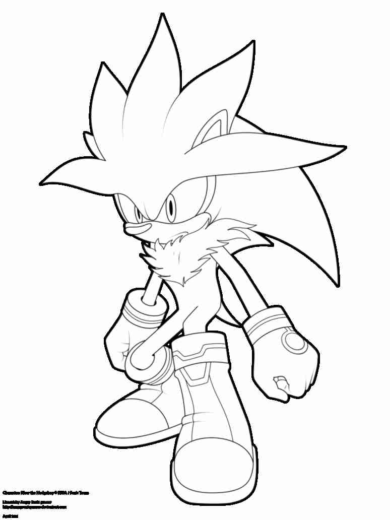 774x1032 Silver The Hedgehog Coloring Pages Throughout Olegratiy