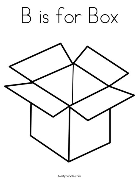 468x605 B Is For Box Coloring Page