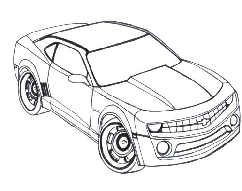500x394 Camaro Coloring Pages Racing Car Coloring Page Camaro Coloring