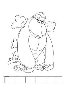225x300 Gorilla Coloring Pages