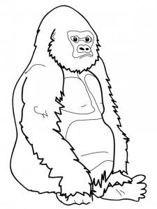 225x300 Best Gorilla Coloring Pages Images On Kindergarten