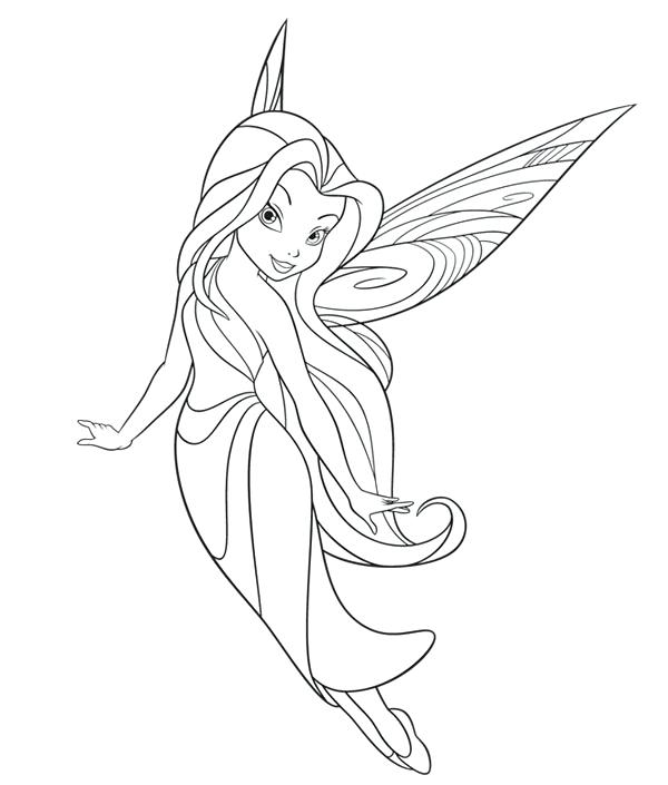 600x705 Fairies Coloring Pages Printable Free Fairies Free Coloring