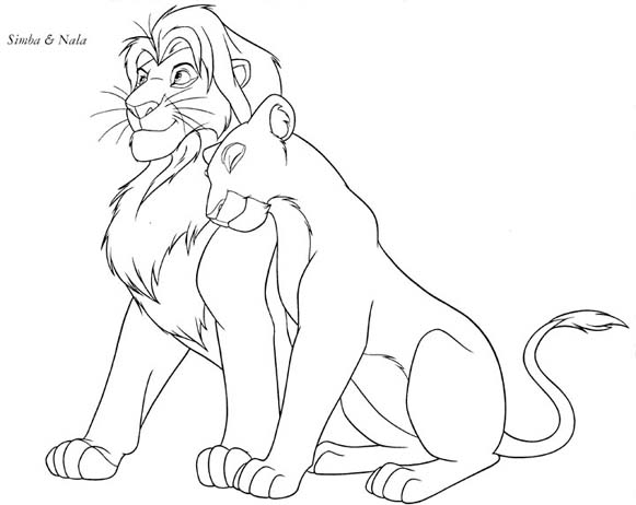 581x462 Simba And Nala Coloring Pages Tjs Lion King Page X Pixels
