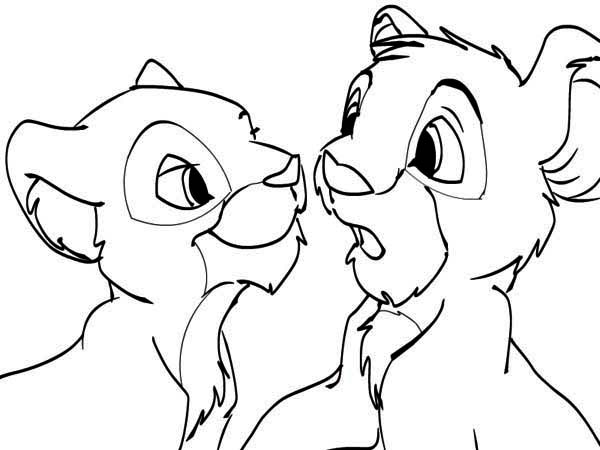 600x450 Simba And Nala Coloring Page