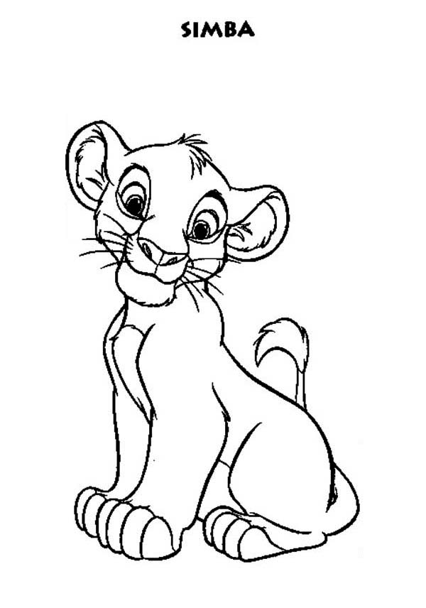 600x856 Little Simba Coloring Page