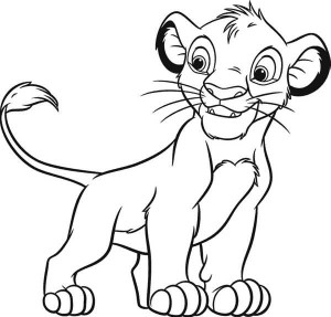 300x287 Simba Coloring Pages Simba Coloring Page Of Lion King Printable