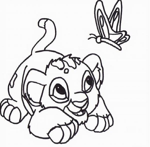 600x585 Simba Coloring Pages