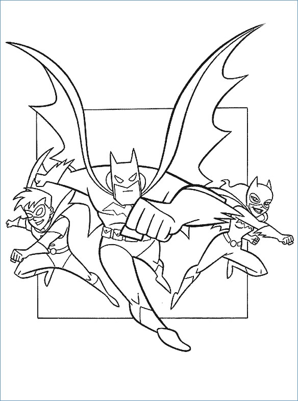 584x785 Simple Batman And Robin Coloring Pages