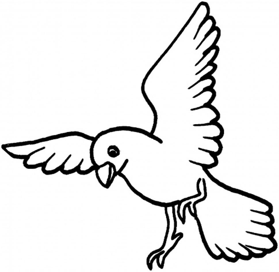 Simple Bird Coloring Pages at GetDrawings | Free download