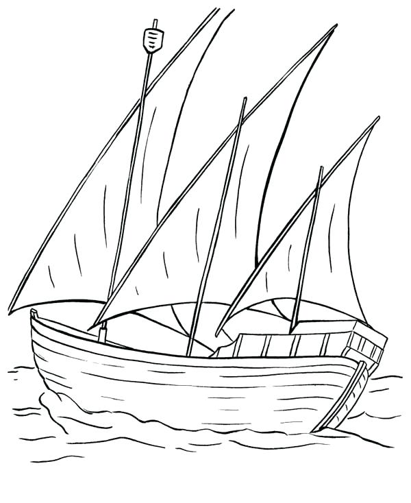 600x734 Fishing Boat Coloring Pages Ships And Boats Girl On A Boat