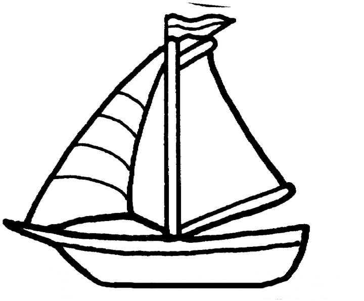 720x595 Simple Boat Coloring Pages Color Bros
