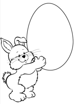 290x396 Simple Easter Bunny Coloring Pages