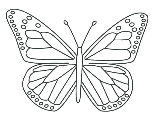 600x470 Coloring Page Of Butterfly Simple Butterfly Coloring Pages Simple
