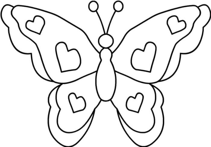 700x487 Butterfly Color Pages Simple Butterfly Coloring Pages