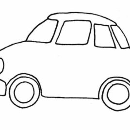268x268 Printable Cars Coloring Pages Coloring Me Basic Car Coloring Page