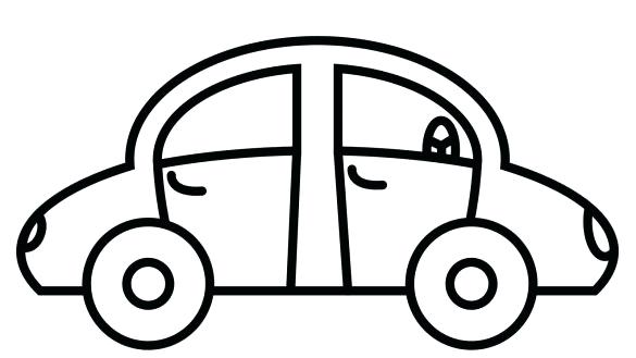 585x329 Simple Car Coloring Pages