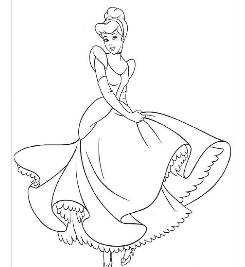 826x900 Cinderella Coloring Page Printable Pages Kids Colouring In Castle