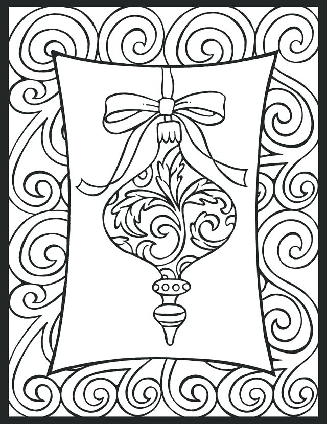 640x830 Christmas Coloring Page Simple Ornament Coloring Pages For Adults